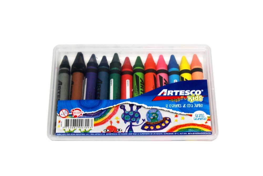 CRAYONES ARTESCO JUMBO C/EST 12 COL 00014886 – Tia Tula