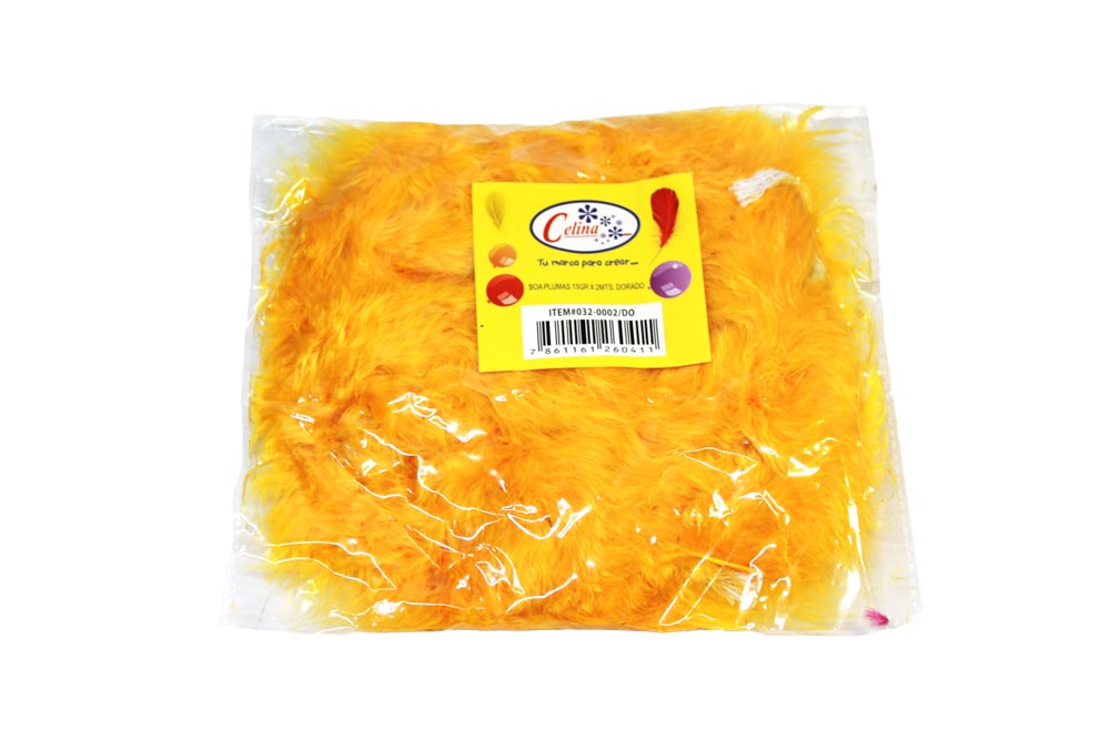Boa de plumas de pavo de 6-8 - Amarillo fluorescente – PIEX