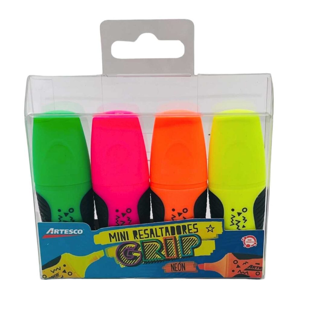 RESALTADOR EST X 4 COL ARTESCO NEON 0100025369 – Tia Tula