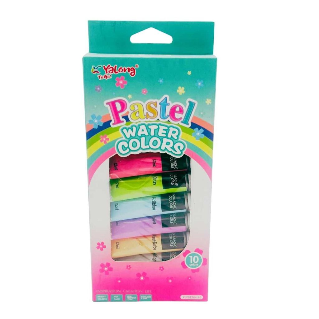 ACUARELA 12 COL COLORES PASTELES YALONG 00001873 Tia Tula